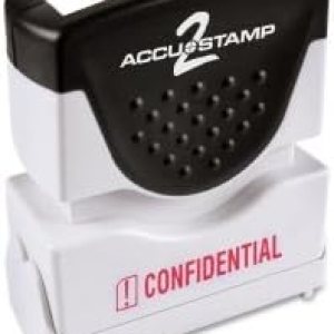 Cosco ACCUSTAMP – 2 sellos de obturador preentintados de mensaje de 1 color con protección Microban, Cosco ACCUSTAMP – 2 sellos de obturador preentintados de mensaje de 1 color con protección Microban,