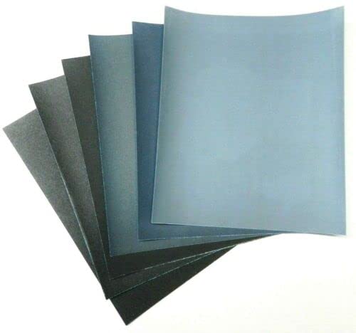 Hojas de lijado Matador de 9 x 11 pulgadas, papel de lija impermeable húmedoseco, grano SC, 1500, 2000, 2500, 3000, 5000, 7000, 6, surtido de