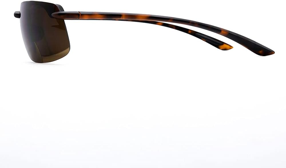 VITENZI Bifocal Sunglasses Semi Rimless Wraparound Reading Sun Tinted Glasses with Readers – Monza