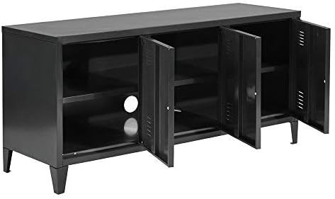 HouseinBox – Armario de almacenamiento de archivos para oficina (metal, 3 puertas, 3 en 1, 2 estantes, patas desmontables)