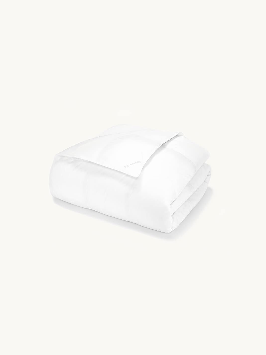 BOLL & BRANCH Relleno de edredón alternativo al plumón, funda de lujo 100% algodón orgánico, ropa de cama de fibra hipoalergénica, construcción de