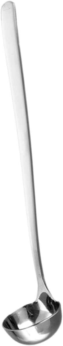 Cuchara de mezcla larga para cóctel, cucharas de servir para fiestas, cucharón de metal, cucharón de control de porciones, cuchara de café para café