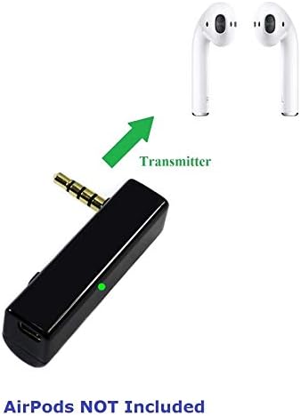 KOKKIA itransmitter iadapter transmisor APTX, Universal 3.5mm Tiny APTX Tasa de Datos Mejorada Bluetooth estéreo Transmisor. Funciona con todos los
