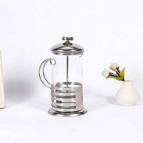 TAMOSH Manual Cafetera Espresso Maker Pot Café Francés Té Percolador Filtro Acero Inoxidable Vidrio Tetera Cafetería Prensa Émbolo 350Ml