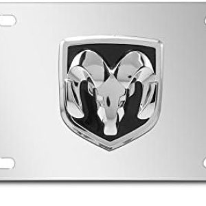Hecho para RAM 3D Metal Logo Espejo Cromo Placa de matrícula de acero inoxidable Hecho para RAM 3D Metal Logo Espejo Cromo Placa de matrícula de acero inoxidable