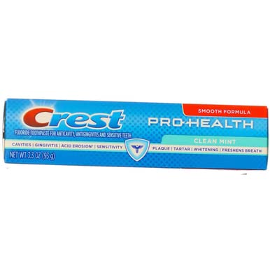 Crest Pro-Health Pasta de dientes Clean Mint, 3.3 onzas líquidas