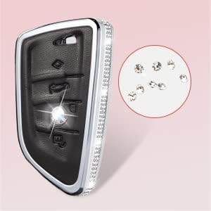 SHANGHONG Funda para llavero BMW, de piel auténtica, compatible con BMW serie 2, 5, 6, 7, X1, X2, X3, X5, X6 (versión A, negro)
