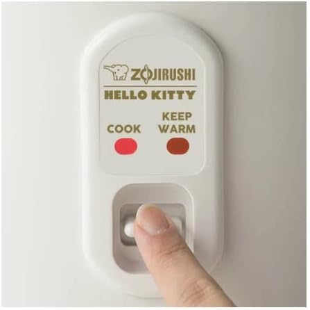 Zojirushi Hello Kitty – Olla arrocera automática de 5.5 tazas y calentador (blanco) paquete con cuenco de lavado de arroz de 9.5 pulgadas con