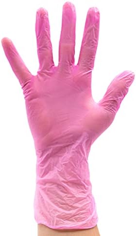 Colortrak Guantes desechables de vinilo sin polvo, de un solo uso, sin látex