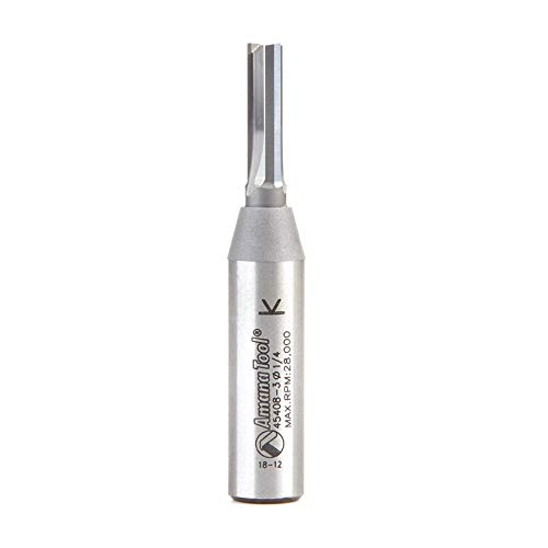 Amana Tool 45408-3 CNC Anesting Router Bit in-Presta 3 Flauta Carburo Sólido Filo de Corte Recto de Alta Producción 14 D x 34 CH x 12 SHK x 3