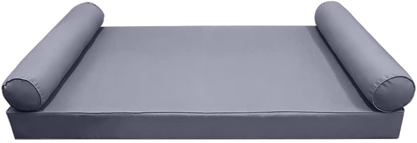 DBM IMPORTS *Solo funda*-Estilo 5 Fundas de almohada para colchón de sofá cama al aire libre con ribete de tubería tamaño individual-AD001