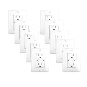 GFCI – Receptáculo de salida blanco  15 amperios125 voltios resistente a manipulaciones GFCI paquete de 10  Función de autoprueba con indicador LED GFCI – Receptáculo de salida blanco  15 amperios125 voltios resistente a manipulaciones GFCI paquete de 10  Función de autoprueba con indicador LED