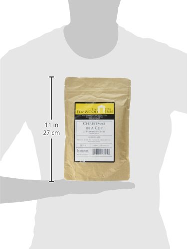 Elmwood Inn Tés finos, Navidad en una taza, té negro de canela, 25 bolsitas de té piramidales