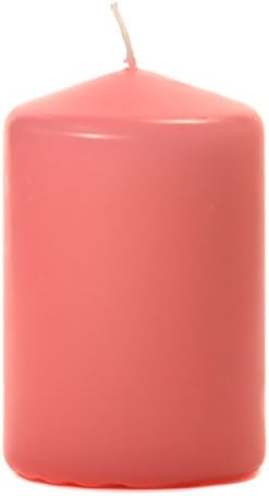 Velas de pilar rosa 3 x 4 (paquete de 2)