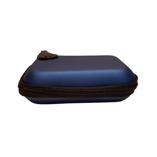 Contempo Views Small EVA Case for Electronics (Blue) Carrying Case Accessory Travel Organizer for Power Banks, Portable Hard Drives, GPS Units,