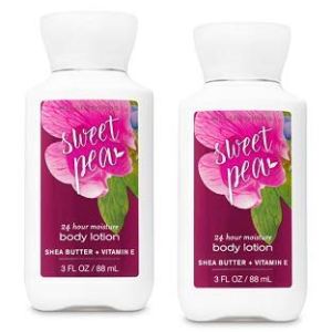 Bath and Body Works – Paquete de 2 lociones corporales de tamaño de viaje de 24 horas de humedad Sweet Pea, 3 onzas Bath and Body Works – Paquete de 2 lociones corporales de tamaño de viaje de 24 horas de humedad Sweet Pea, 3 onzas