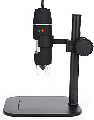 Microscopio S02 50-500X 8LED Luz blanca USB Digital Binocular Microscopio Instrumento con soporte de elevación Soportes para microscopio (Color