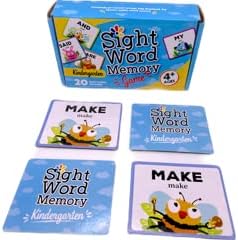 Juego de memoria de palabras a la vistajuego de combinación. Lectura y desarrollo del lenguaje para los grados Pre-Kindergarten a Segundo Grado.