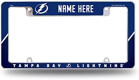 Rico Industries NHL Hockey Tampa Bay Lightning – Marco para placa de automóvil cromado, de 12 x 6 pulgadas, para automóvil, camión, SUV