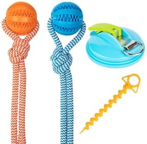 18FTRabbit Juguetes para perros para masticar agresivamente, juguetes interactivos para masticar perros, juguetes de tira y afloja para perros