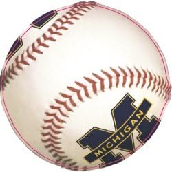 Calcomanía de 3 pulgadas con casco de béisbol de la Universidad de Michigan Wolverines UM U-M U of M con logotipo extraíble para pared, diseño de la