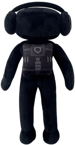 Mihjiot Skibidi – Muñeco de peluche negro para inodoro con texto en inglés “Speakerwoman”, divertido juego de anime, regalo para fanáticos y aldults
