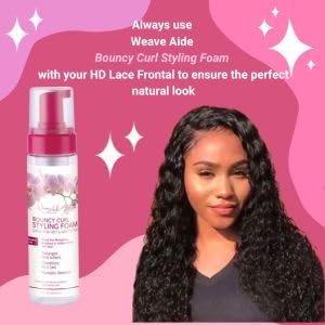 Weave Aide Bouncy Curl Styling FoamMousse 8 oz. Control de encrespamiento, mousse para el cabello, mousse de rizos para definición de cabello