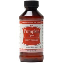 Lorann Oils Emulsión de especias de calabaza mezcla de especias de calabaza genuina, perfecta para aumentar los sabores de otoño en pasteles,