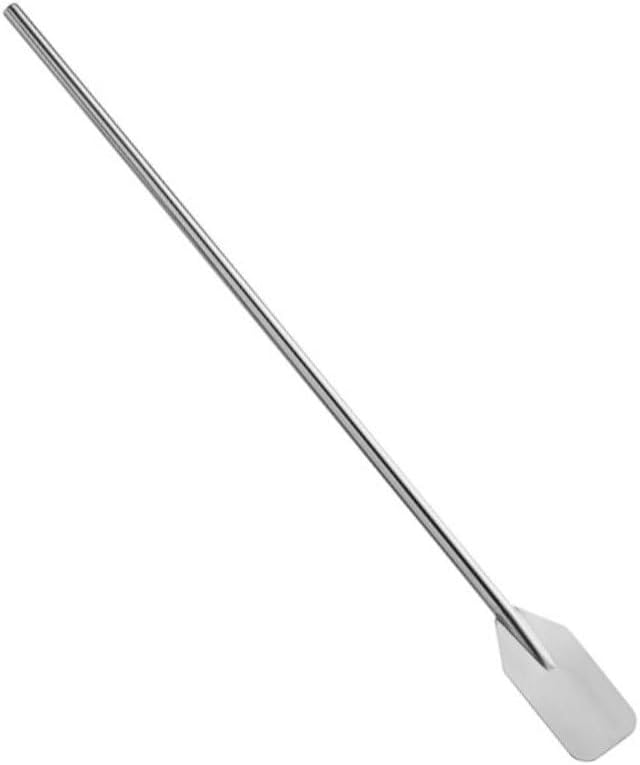 Paleta mezcladora de acero inoxidable de 54 “- Paleta de agitación larga para cocinar en lotes grandes, espátula para preparar mango para cocinar