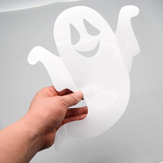 Adhesivo 3D para ventana de fantasma, Halloween para ventanas de cristal, calcomanías de fantasma 3D de PVC para decoración del hogar de Halloween