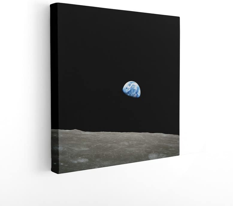 CanvasWAY – NASA Earthrise Apollo 8, imagen de la Tierra desde la superficie de las lunas desde la impresión de la misión Apolo 8, imagen artística