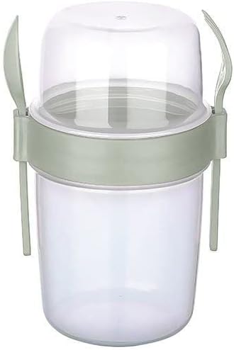 Vasos On the Go, taza para llevar con recipiente para cereales o avena, recipiente portátil para cereales Lux para llevar con tapa superior granola