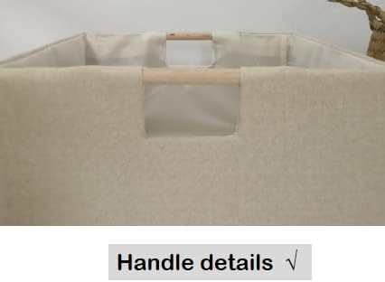 Contenedores de almacenamiento para estantes, cestas rectangulares de armario, caja plegable con asas, cajas de almacenamiento grises para el hogar,