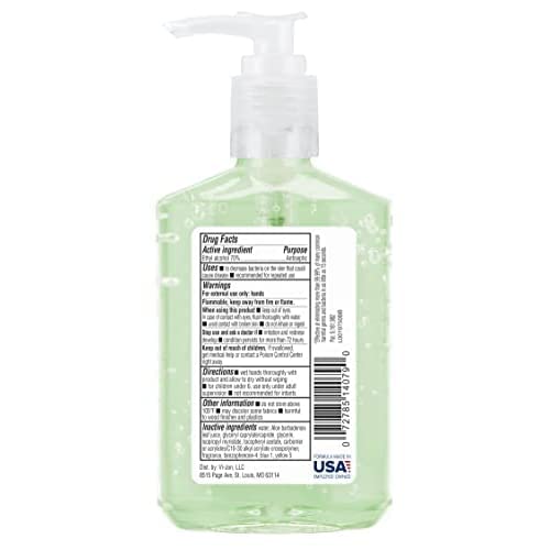 Germ-x Advanced – Desinfectante de manos con aloe y vitamina E, gel hidratante que no se seca, fórmula instantánea y sin enjuague, botella