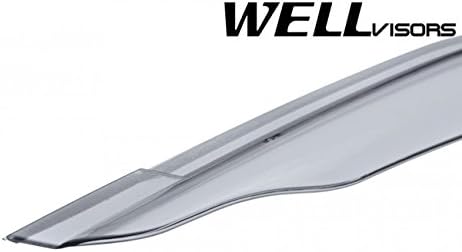 WellVisors Repuesto para Mitsubishi Montero 2001-2006 con clip, color humo, tintado de humo, viseras laterales para ventana, deflectores 3-847MI012