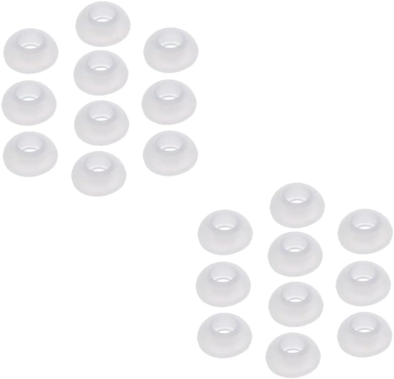 Earbudz 10 pares de almohadillas de silicona grandes de repuesto para auriculares (transparentes)