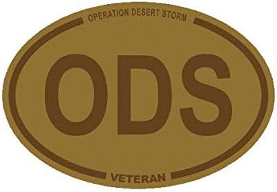 Desert Camo Operation Desert Storm Veteran ODS – Adhesivo ovalado del ejército USMC azul marino USAF de 5 pulgadas para ventana de laptop, se