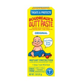 Boudreaux’s Butt Paste Crema original para la dermatitis del pañal, ungüento para bebé, tubo de 2 onzas, (paquete de 6)