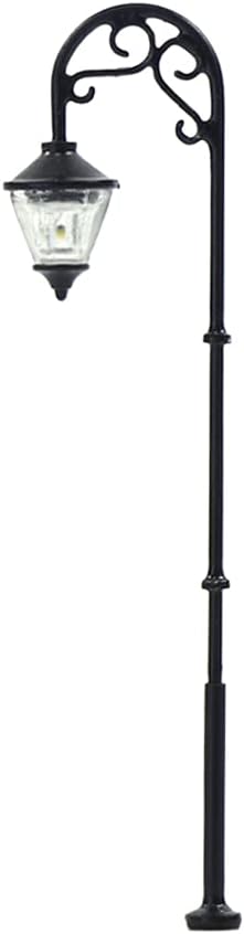 LYM55 10pcs modelo ferroviario lámpara lámpara lámpara escala HO 2.480in o 2.48inch Street Lgihts LED