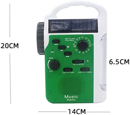 Radio meteorológica de emergencia NOAA de 2200 mAh, manivela solar, radios portátiles AMFM a pilas para el hogar, linterna, lámpara LED, alarma SOS,