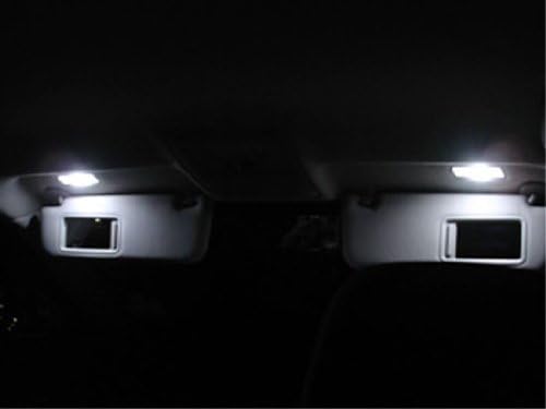 iJDMTOY (2 bombillas LED 3-SMD 1.142 in 6614F para luces de espejo de tocador de visera solar de coche, color blanco xenón