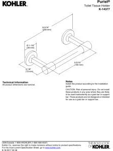Soporte purista para papel higiénico, K-14377-BV
