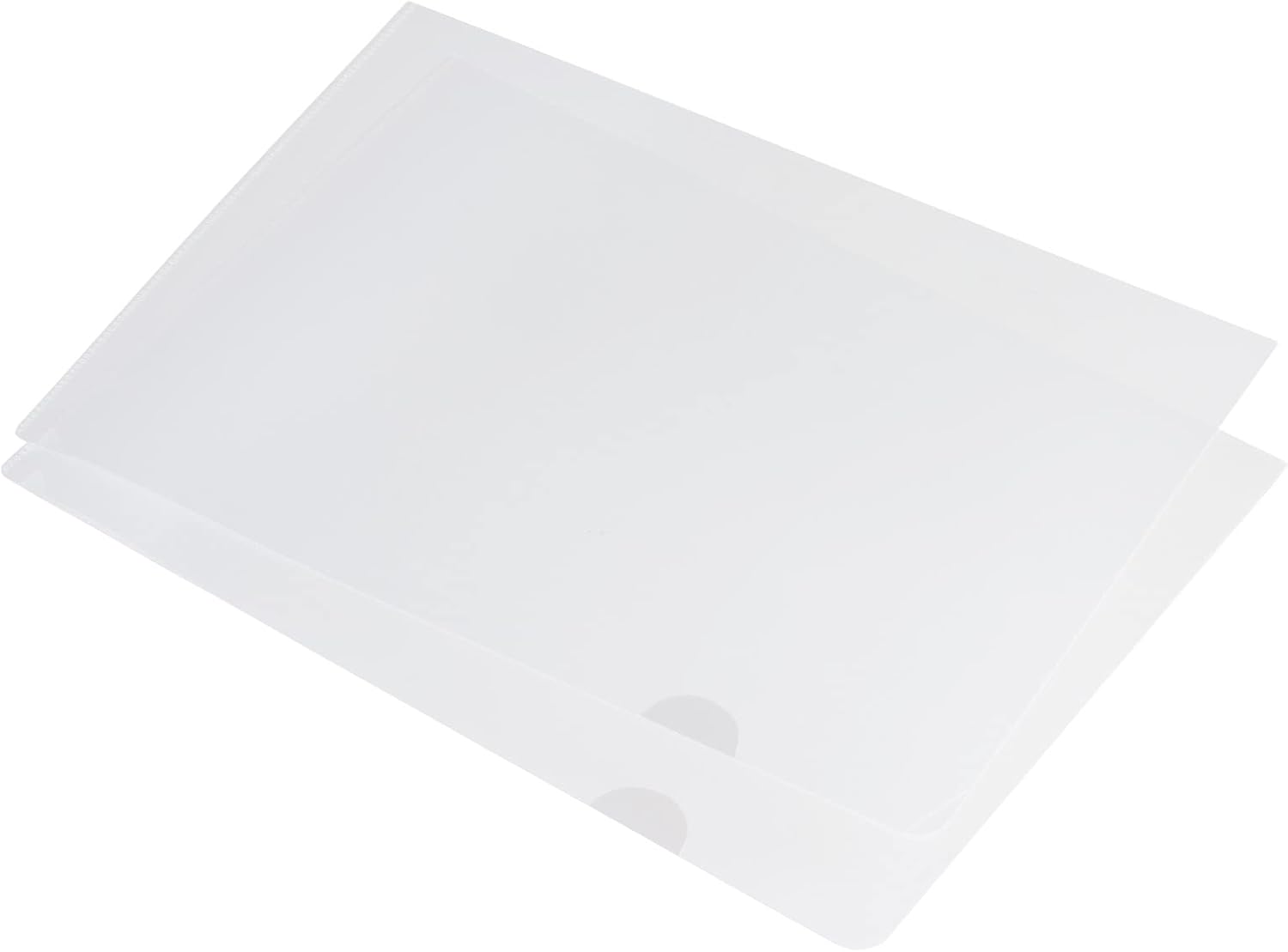 PATIKIL Carpetas tipo L, paquete de 24 unidades, tamaño A4, bolsillos de plástico para proyectos, papel transparente, funda para documentos, para