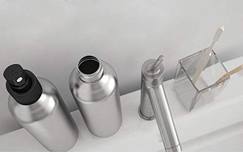 3 botellas de aluminio de niebla fina con pulverizador de bomba negra, recipientes de atomizador de muestra vacía para aceites esenciales, perfume,