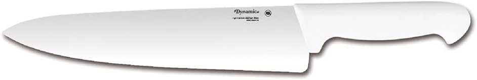 Dynamic Pro-Grip Santoprene, Cuchillo de chef Softgrip de 10 pulgadas, blanco, grande