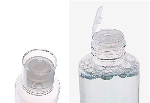 Frasco de botella de plástico vacío transparente de 3.4 fl oz3.4 oz con reductor de orificio y tapa de tornillo Envase de embalaje de viaje