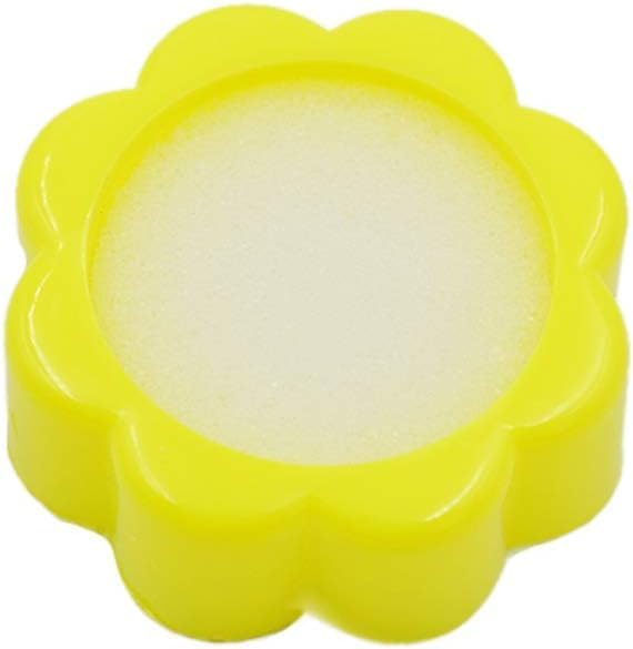 Esponja de conteo resistente con forma de flor, esponja húmeda para contar dinero en efectivo para uso en bancos de oficina, rojo y amarillo,