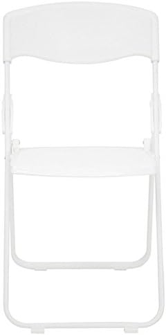 Bowery Hill Silla plegable de plástico en blanco (juego de 2)