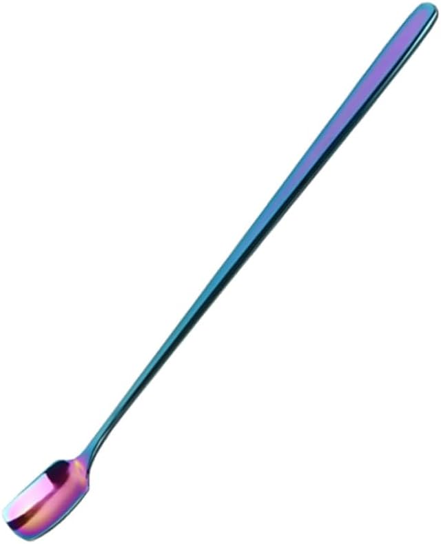 2 cucharas de acero inoxidable para agitar, cucharas de acero inoxidable, palitos de revolver de acero inoxidable, mini cuchara mezcladora de barman
