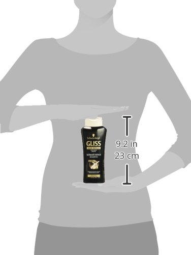 GLISS Champú reparador de cabello, reparación definitiva para cabello muy dañado, 13.6 onzas (paquete de 3)